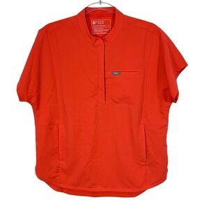 Rafaella Figs Women's Size Medium Sunset Orange  Oversized Scrub Top